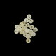 Plastic Buttons Hole Round Sewing Buttons - Ivory (15mm) - (Pack of 10)